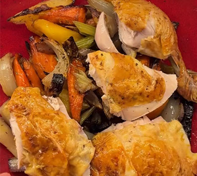 עוף שלם במלח וחרדל | עודד טלמור